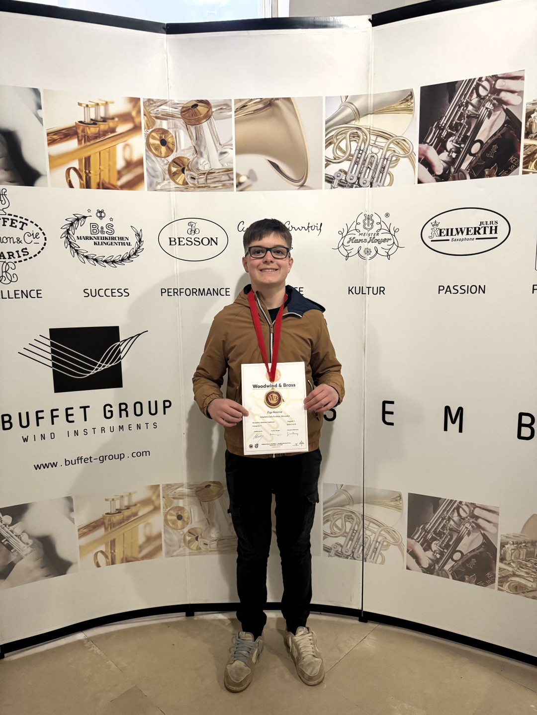 1. mesto na mednarodnem tekmovanju Varaždin Woodwind & Brass