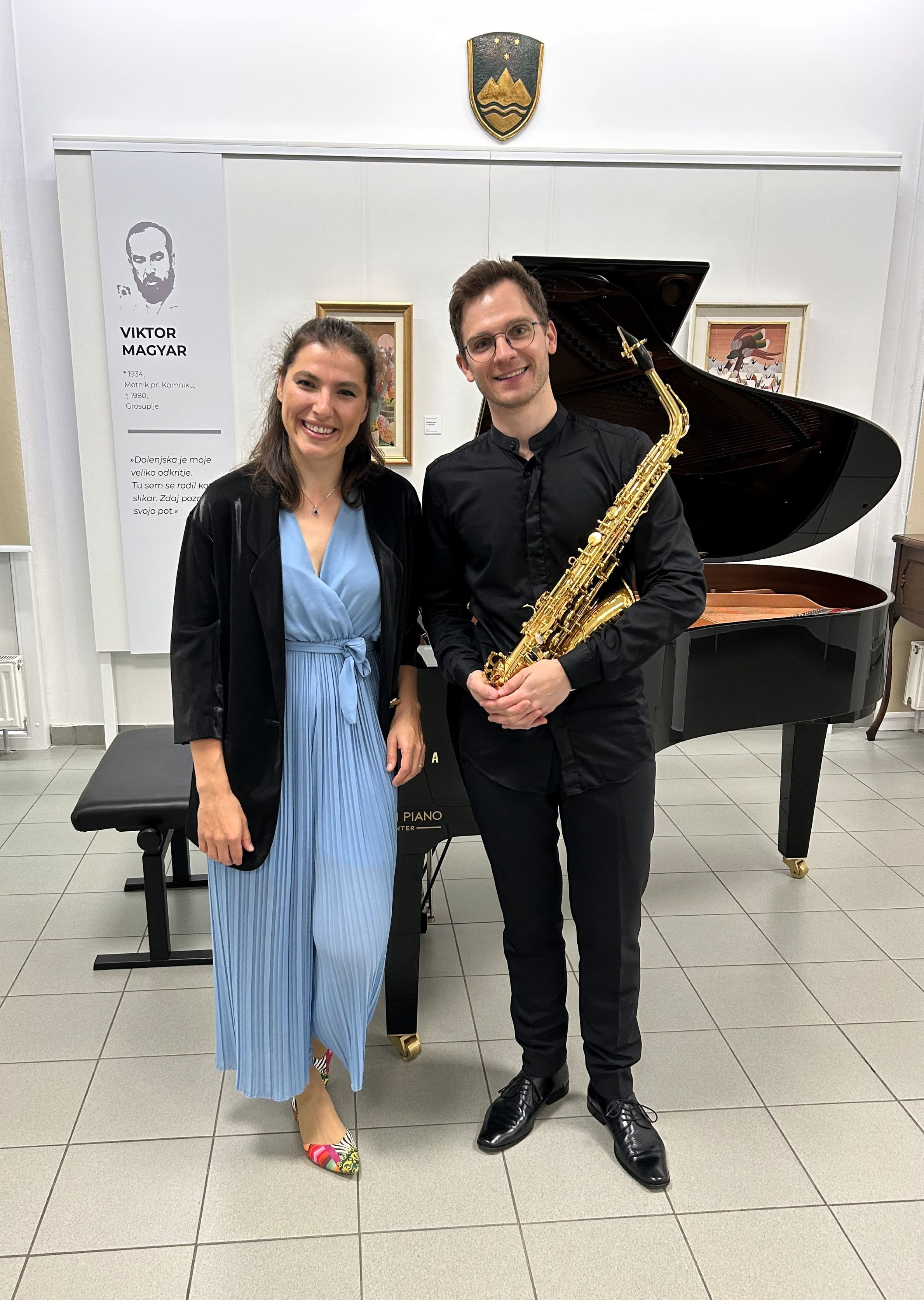 Četrtkova sozvočja, 3. koncert: Jan Gričar, saksofon in Neža Bregar, klavir