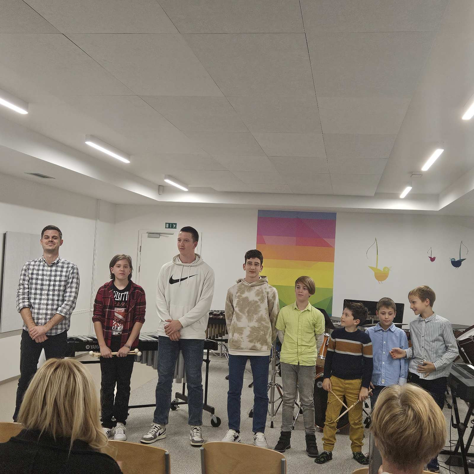 Interni razredni nastop učencev tolkal