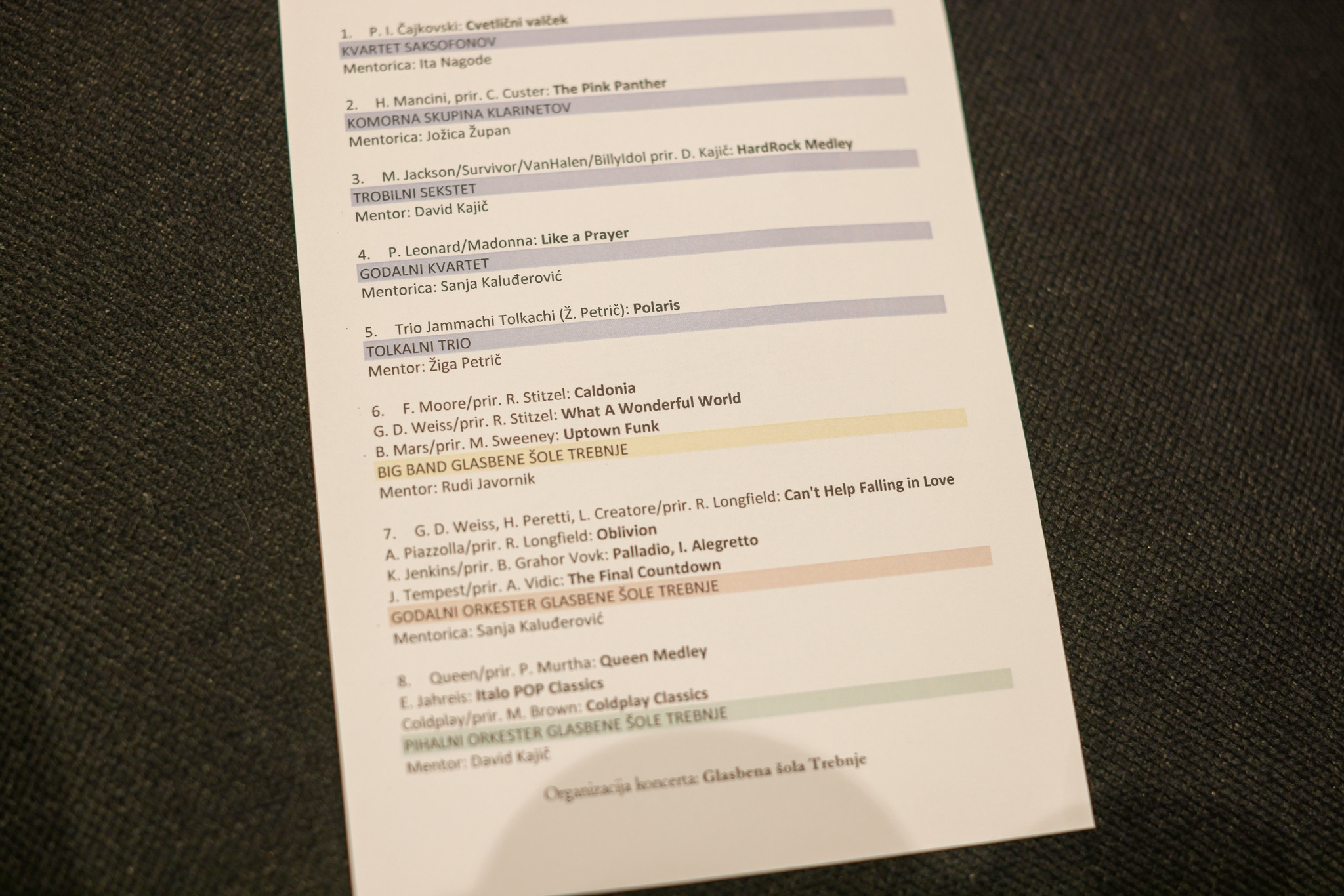 Koncert orkestrov in komornih skupin Glasbene šole Trebnje