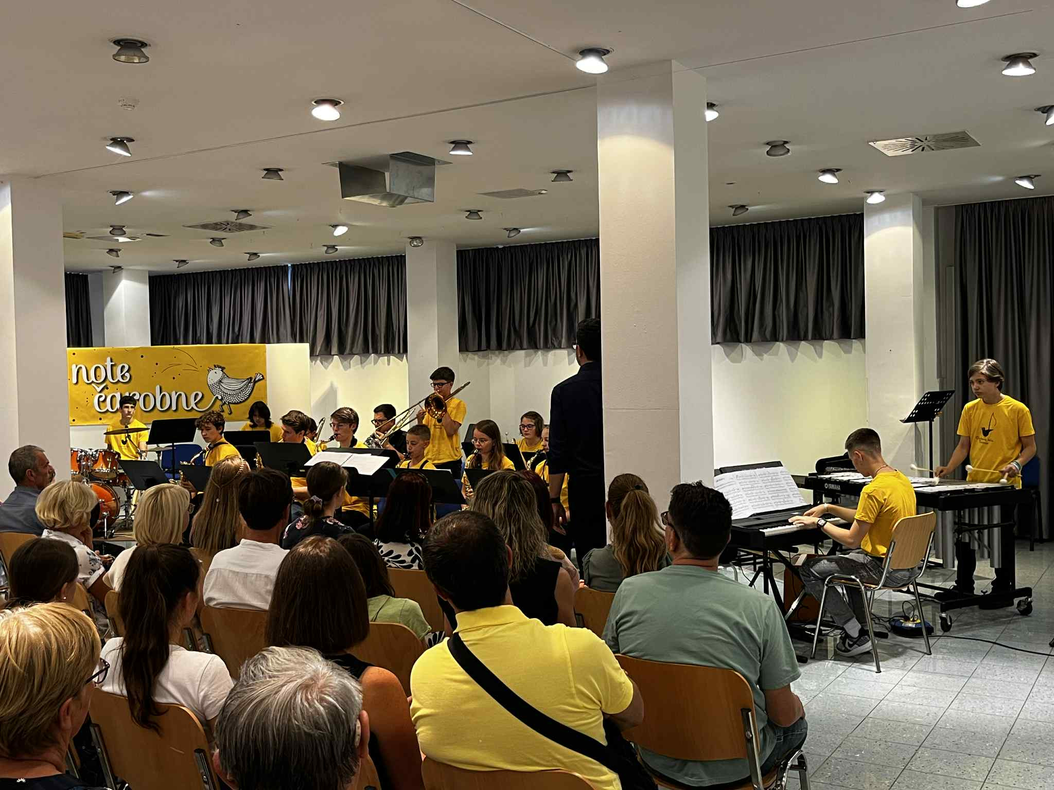 Nastop big banda Glasbene šole Trebnje na koncertu MePZ Leo Fortis