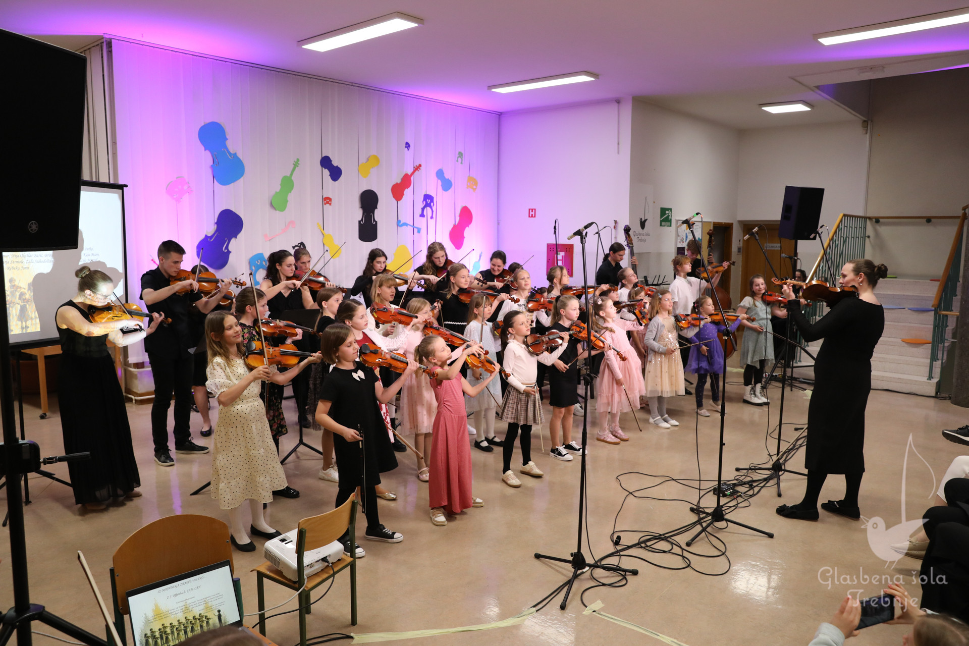 Nastop godalnega oddelka ob 50-letnici šole