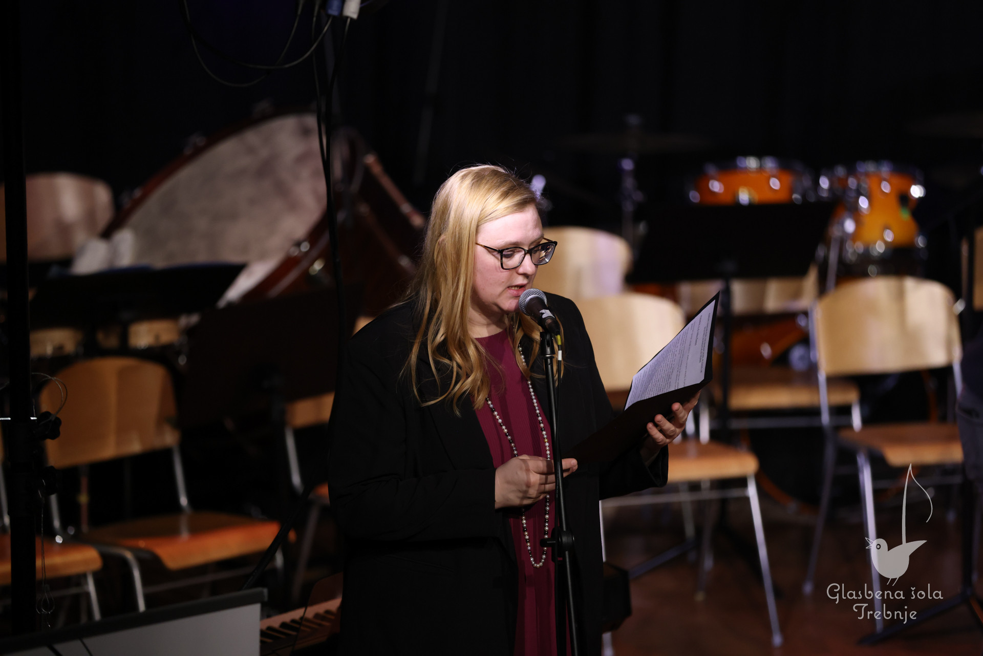 Nastop oddelka za pihala in oddelka za trobila in tolkala ob 50-letnici šole