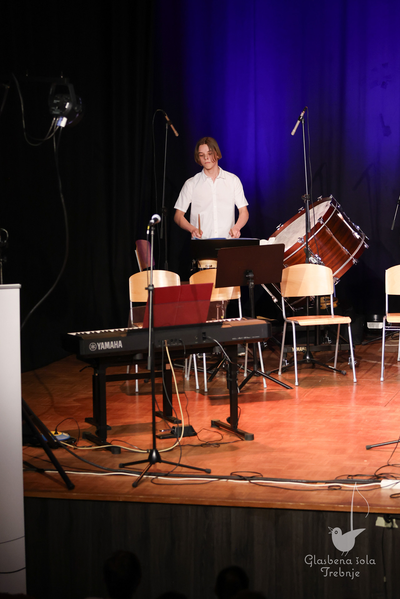 Nastop oddelka za pihala in oddelka za trobila in tolkala ob 50-letnici šole