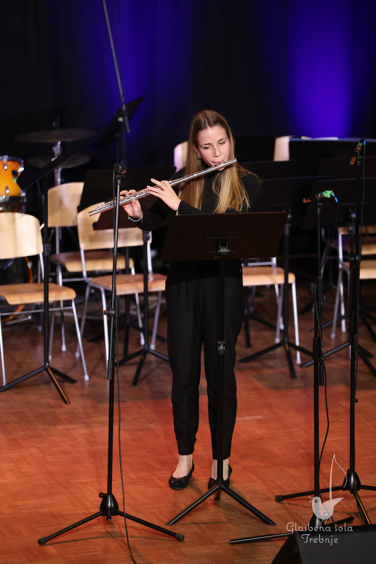 Nastop oddelka za pihala in oddelka za trobila in tolkala ob 50-letnici šole