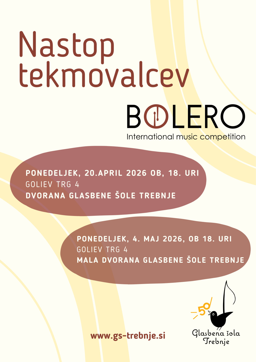 Nastop tekmovalcev BOLERO