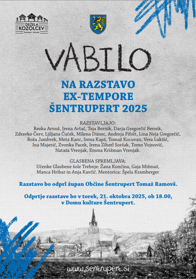 Odprtje slikarske razstave del nastalih na Ex-temporu Šentrupert