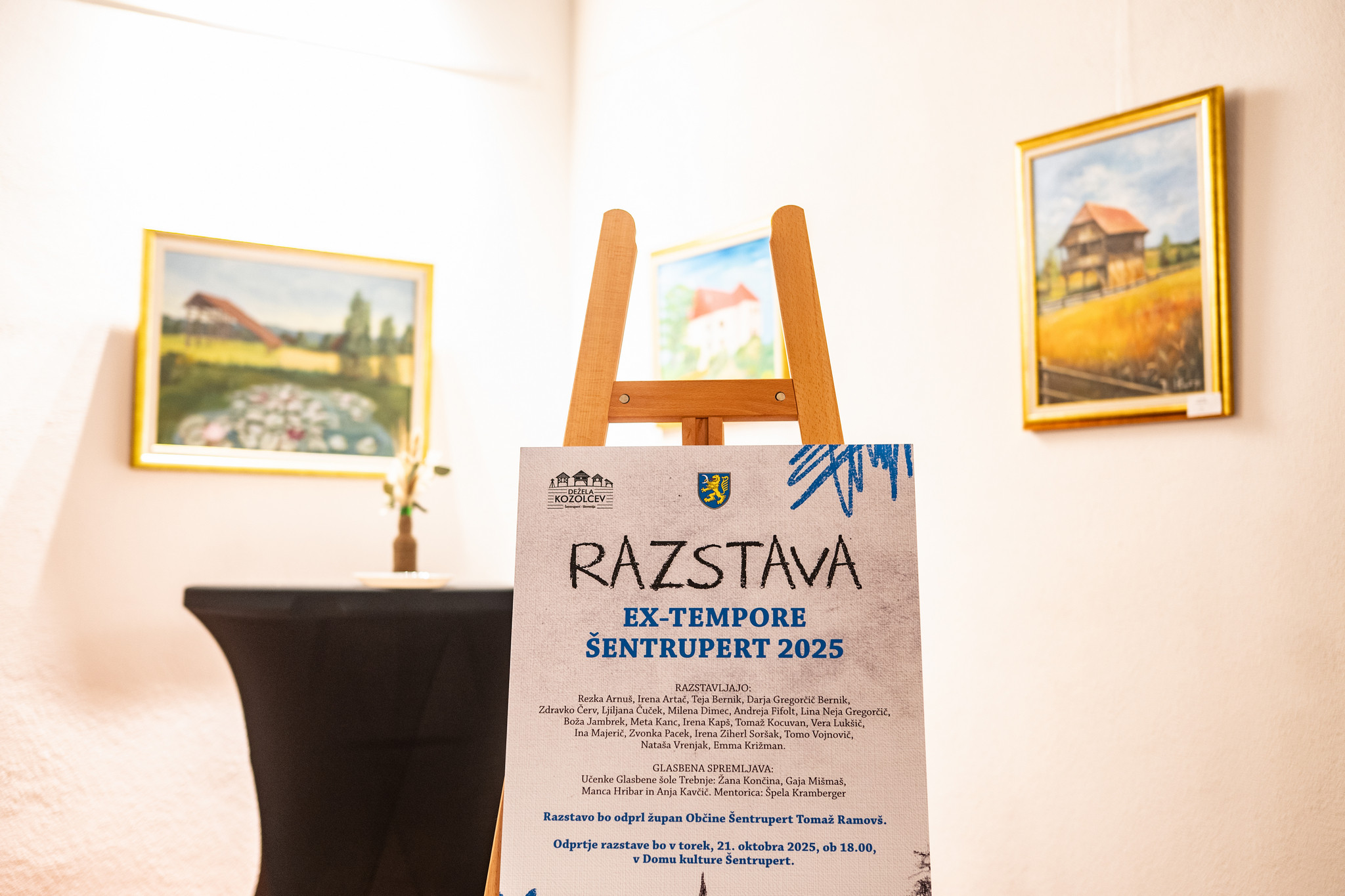 Odprtje slikarske razstave del nastalih na Ex-temporu Šentrupert