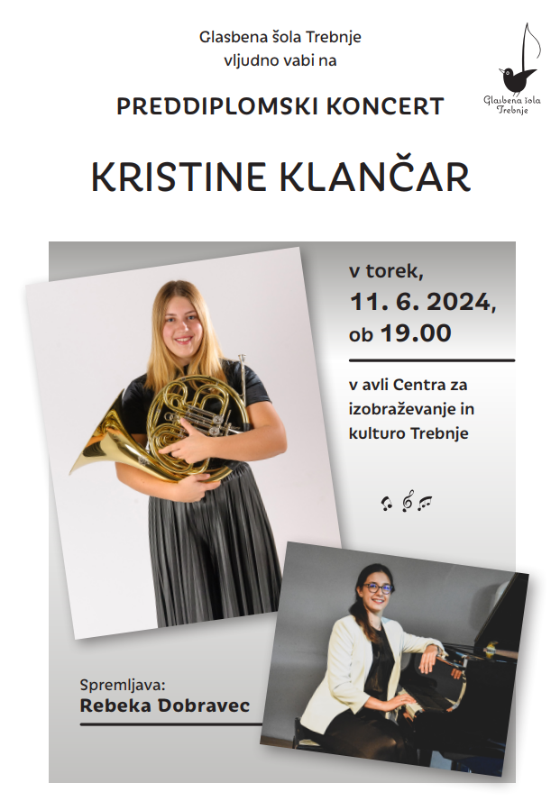 Preddiplomski koncert Kristine Klančar