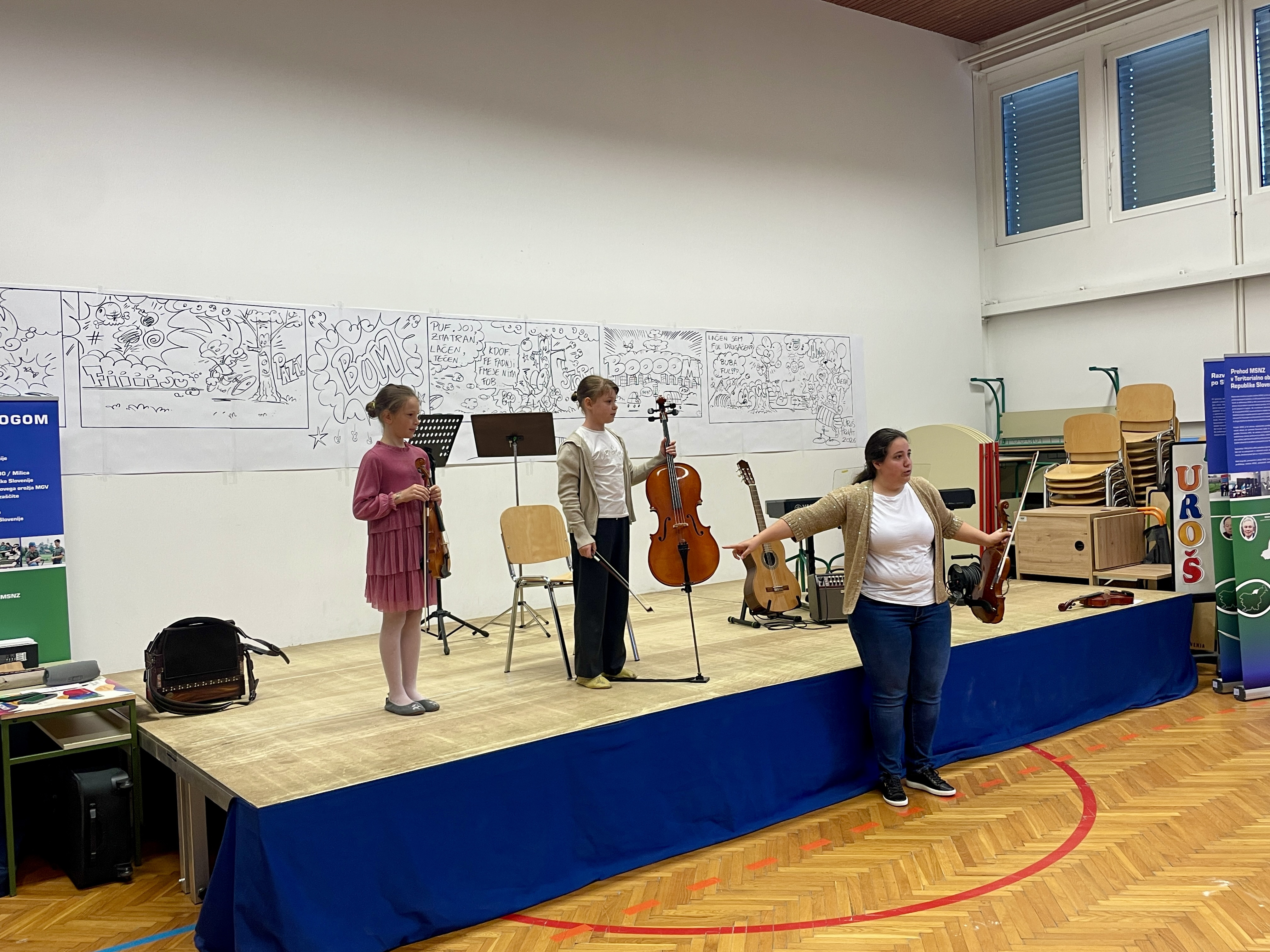 Predstavitev instrumentov na OŠ Mokronog in Podružnični šoli Trebelno