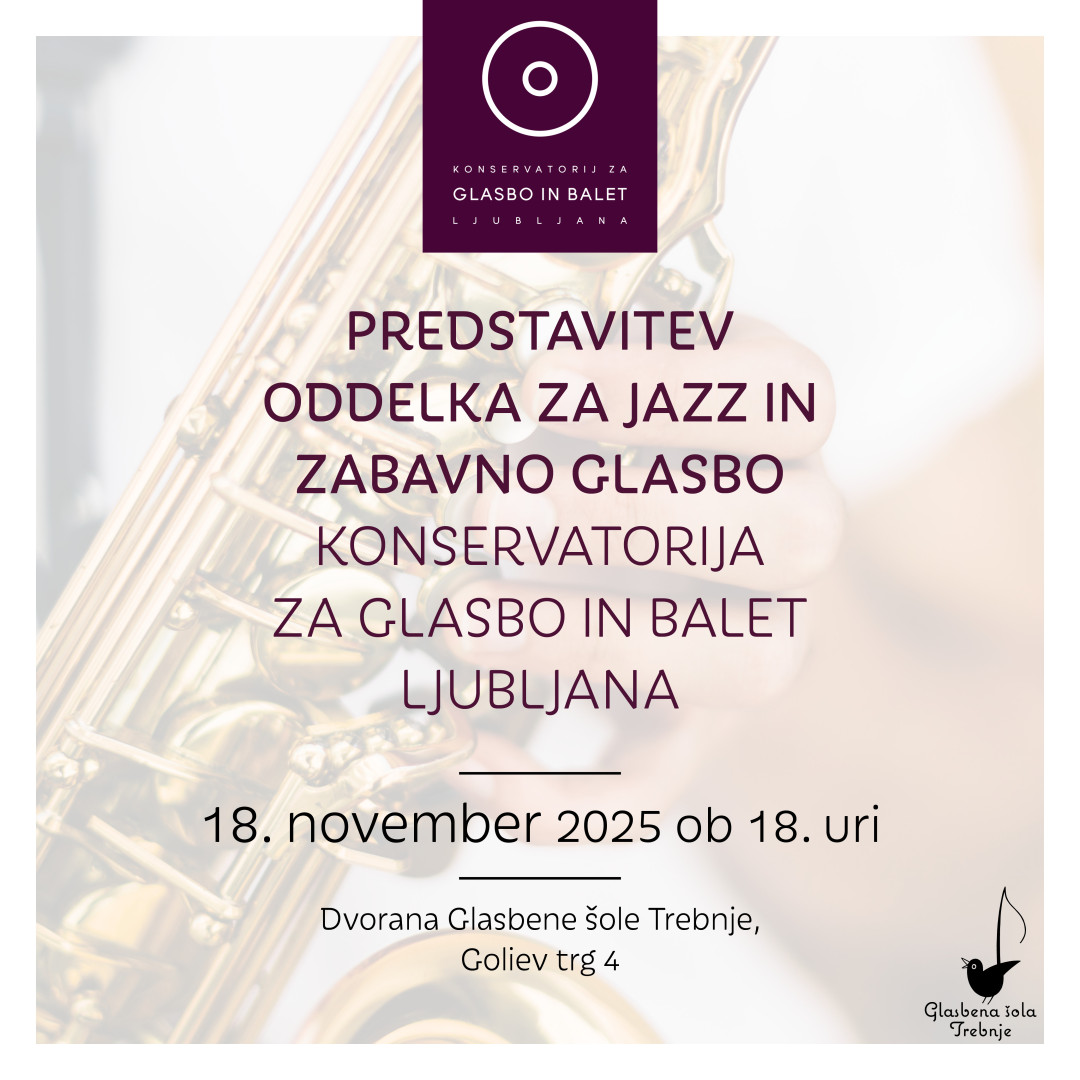 Predstavitev oddelka za jazz in zabavno glasbo KGBL
