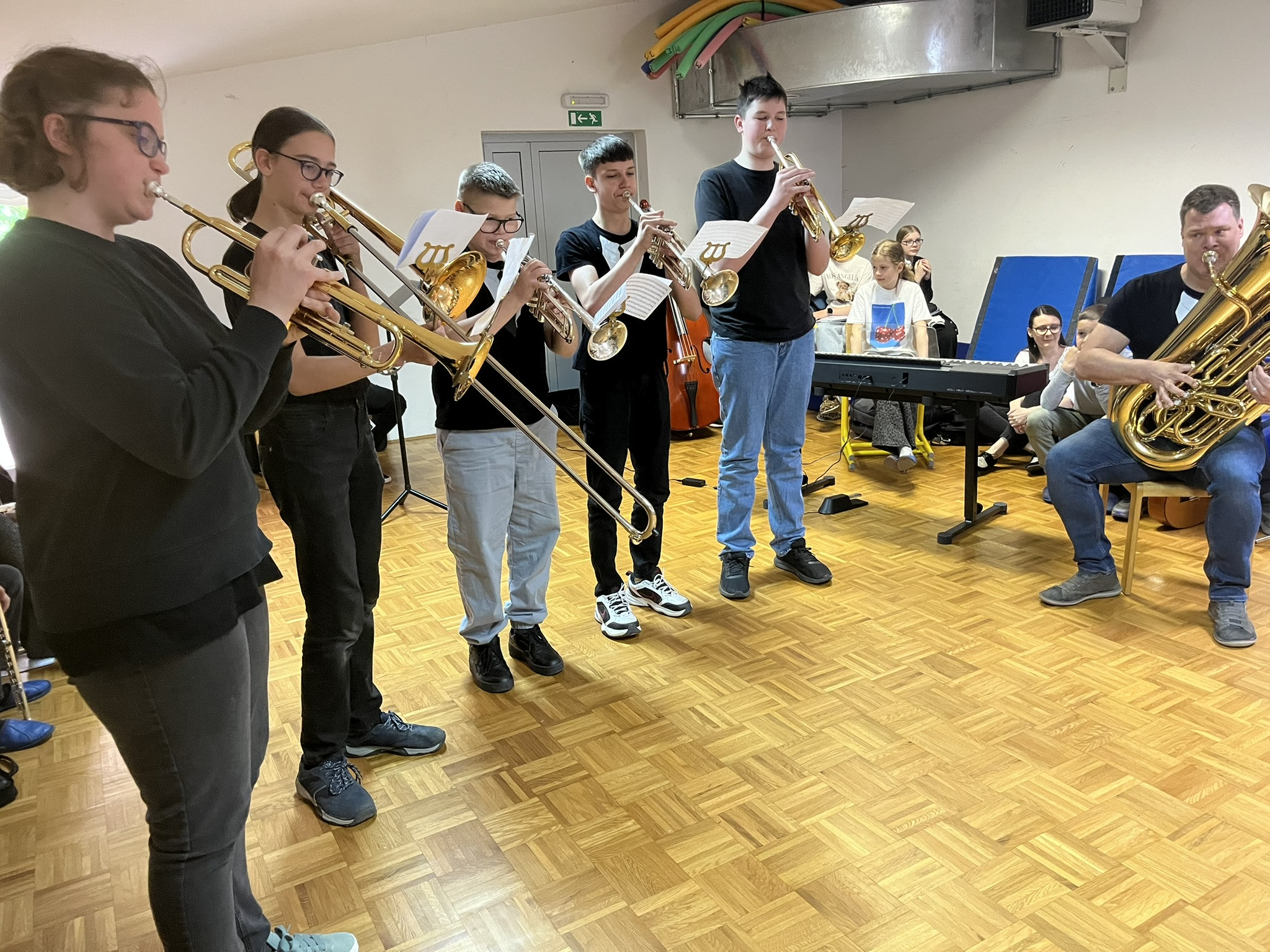 Predstavitve instrumentov na Osnovni šoli dr. Pavla Lunačka Šentrupert in Osnovni šoli Mirna