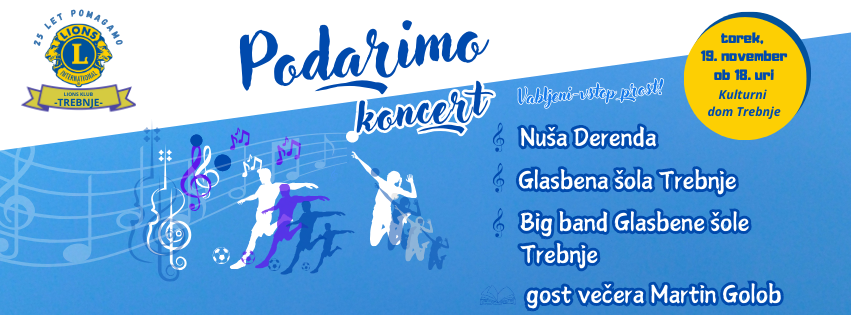 Prireditev Podarimo koncert ob 25-letnici Lions kluba Trebnje