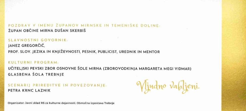 Proslava ob slovenskem kulturnem prazniku z naslovom Prijatelji!