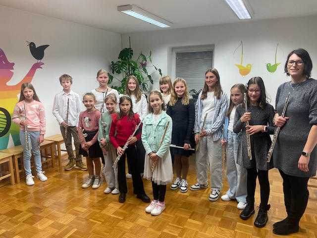 Razredni nastop učencev flavte