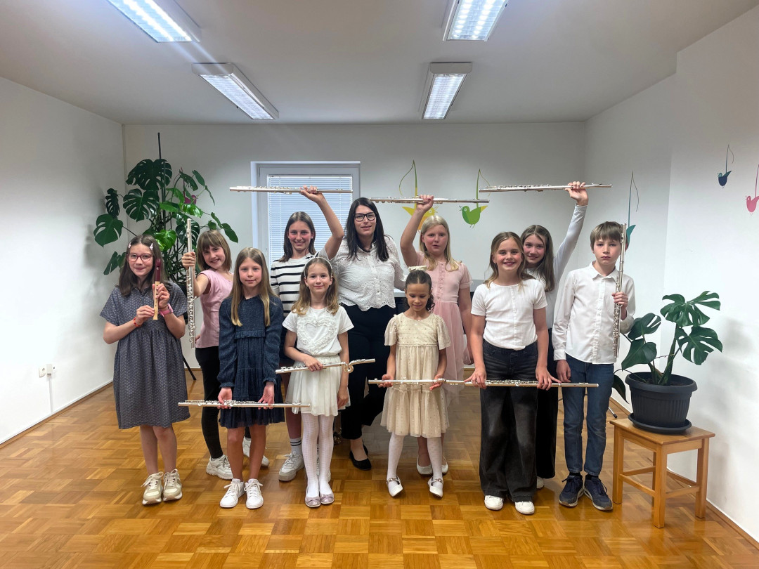 Razredni nastop učencev flavte in kljunaste flavte