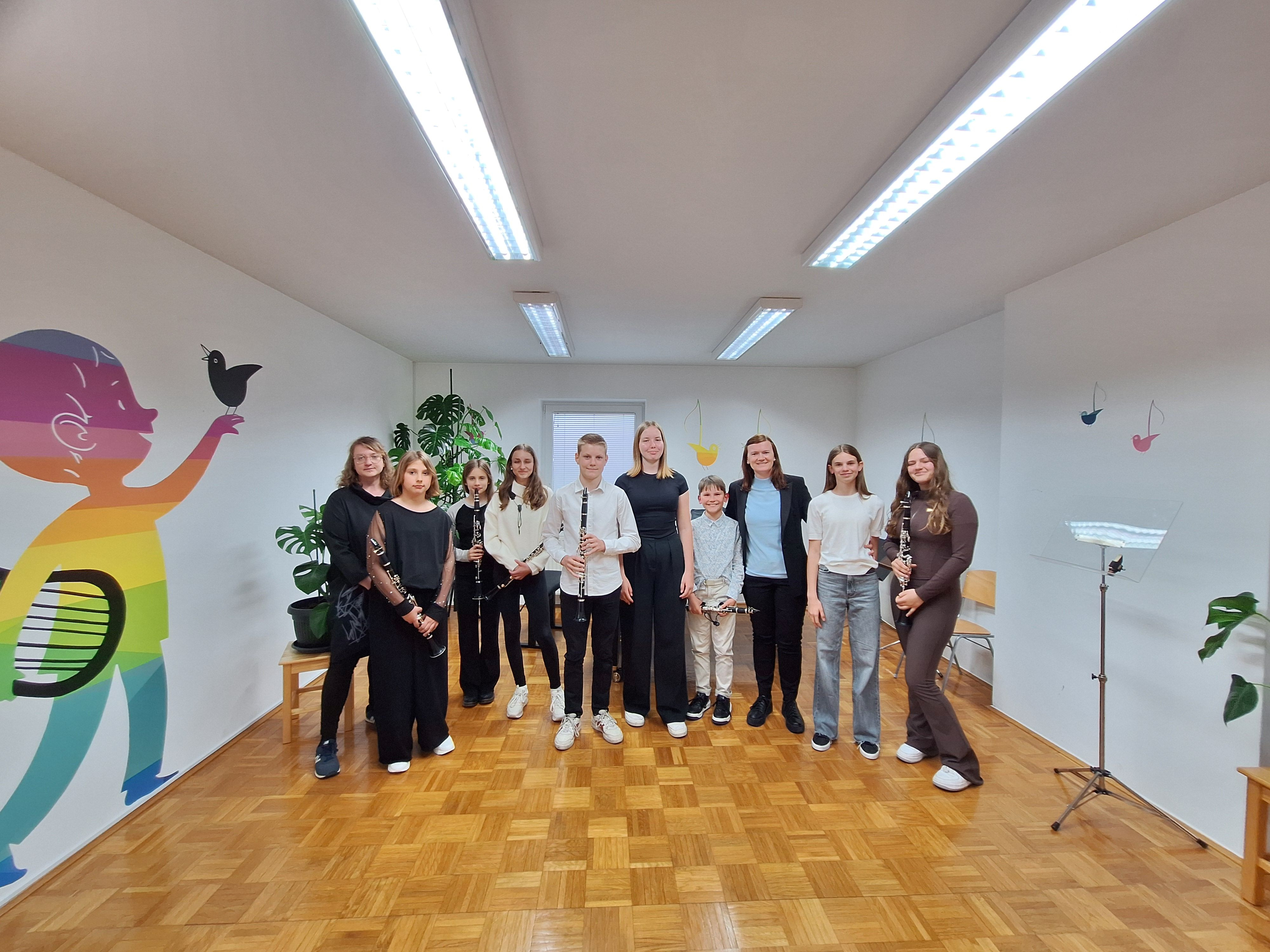 Razredni nastop učencev klarineta