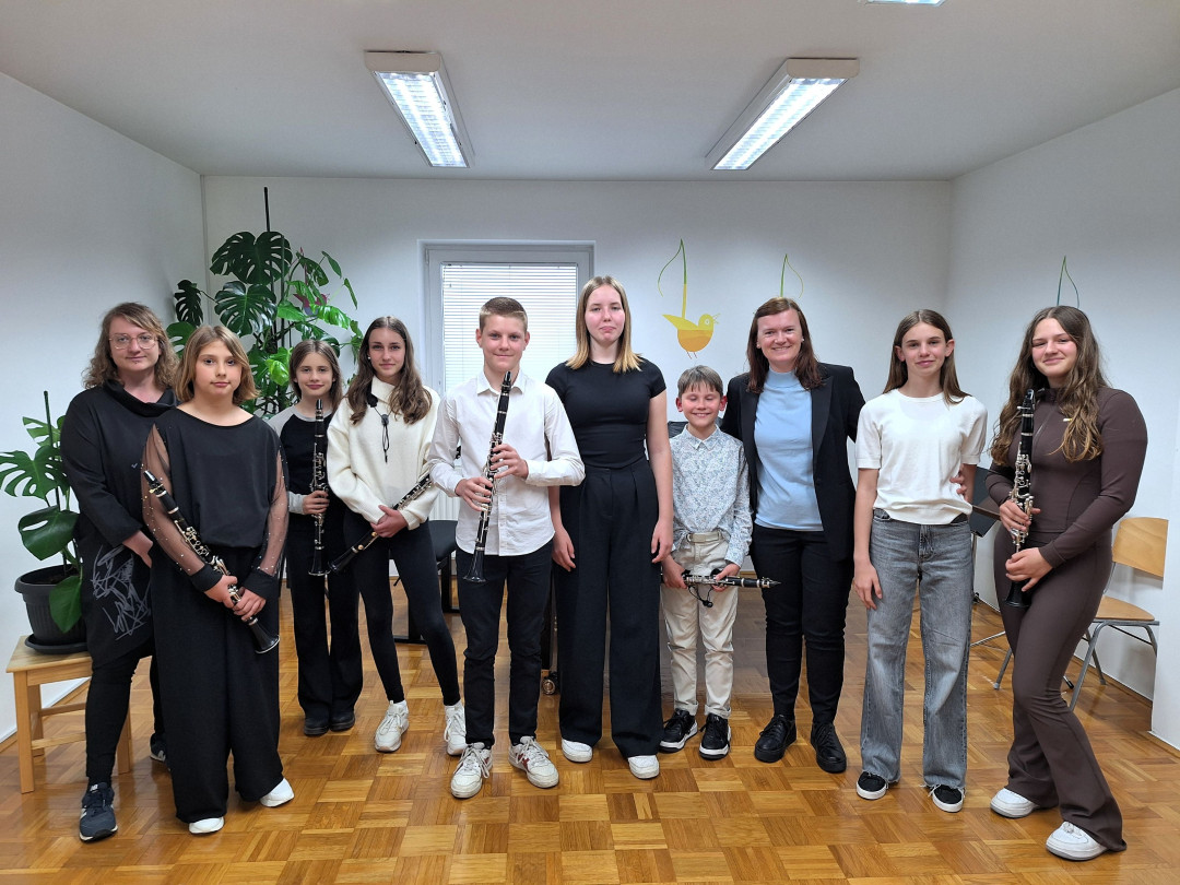 Razredni nastop učencev klarineta