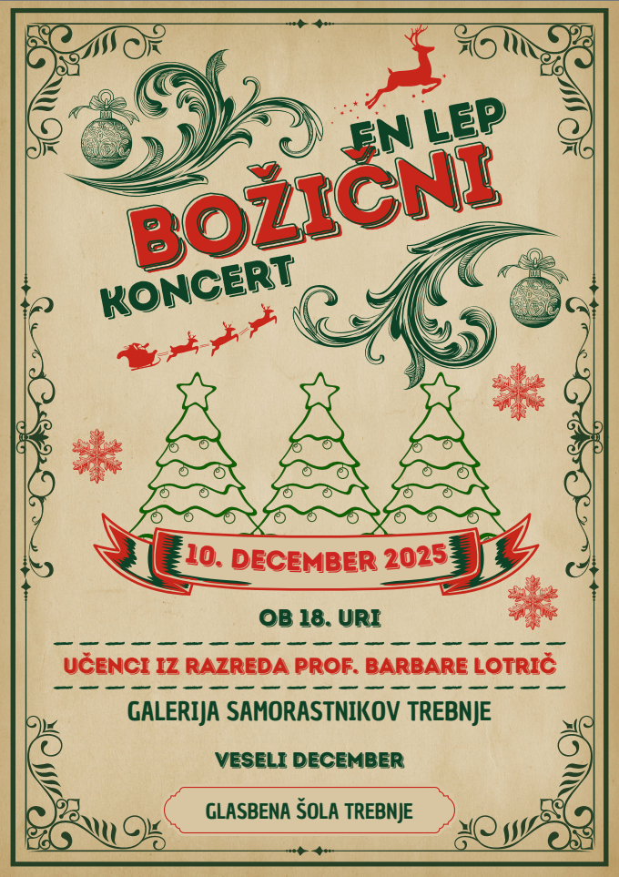 Razredni nastop učencev petja