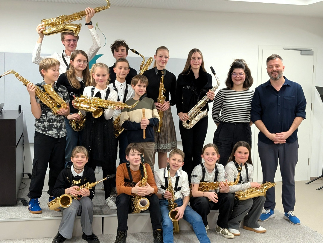 Razredni nastop učencev saksofona