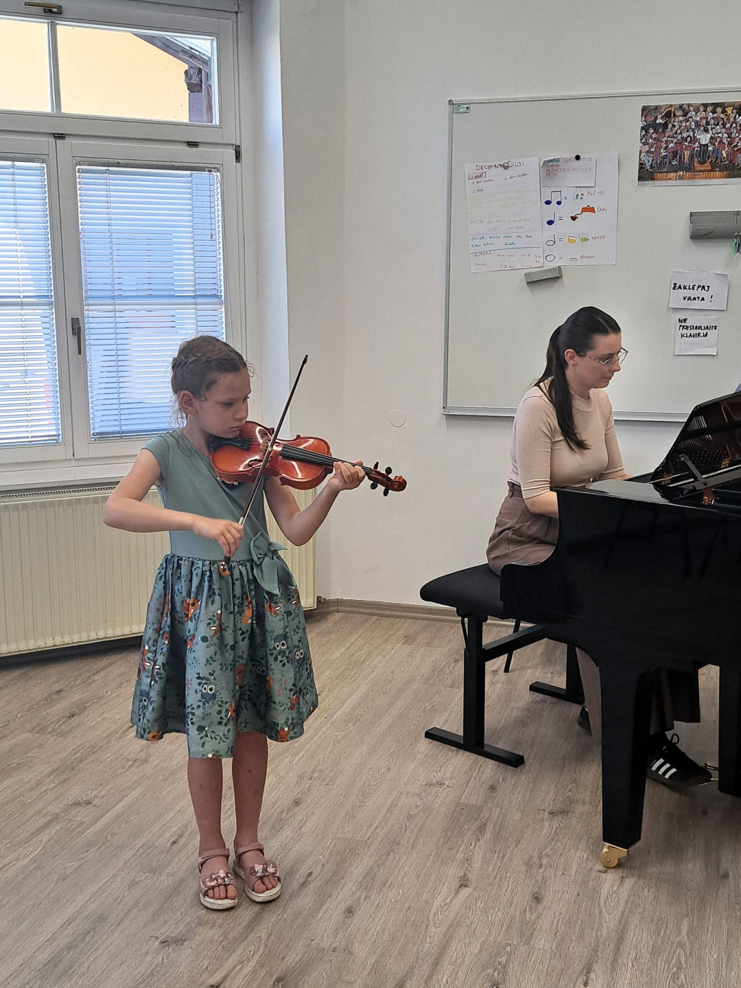 Razredni nastop učenk violine in viole