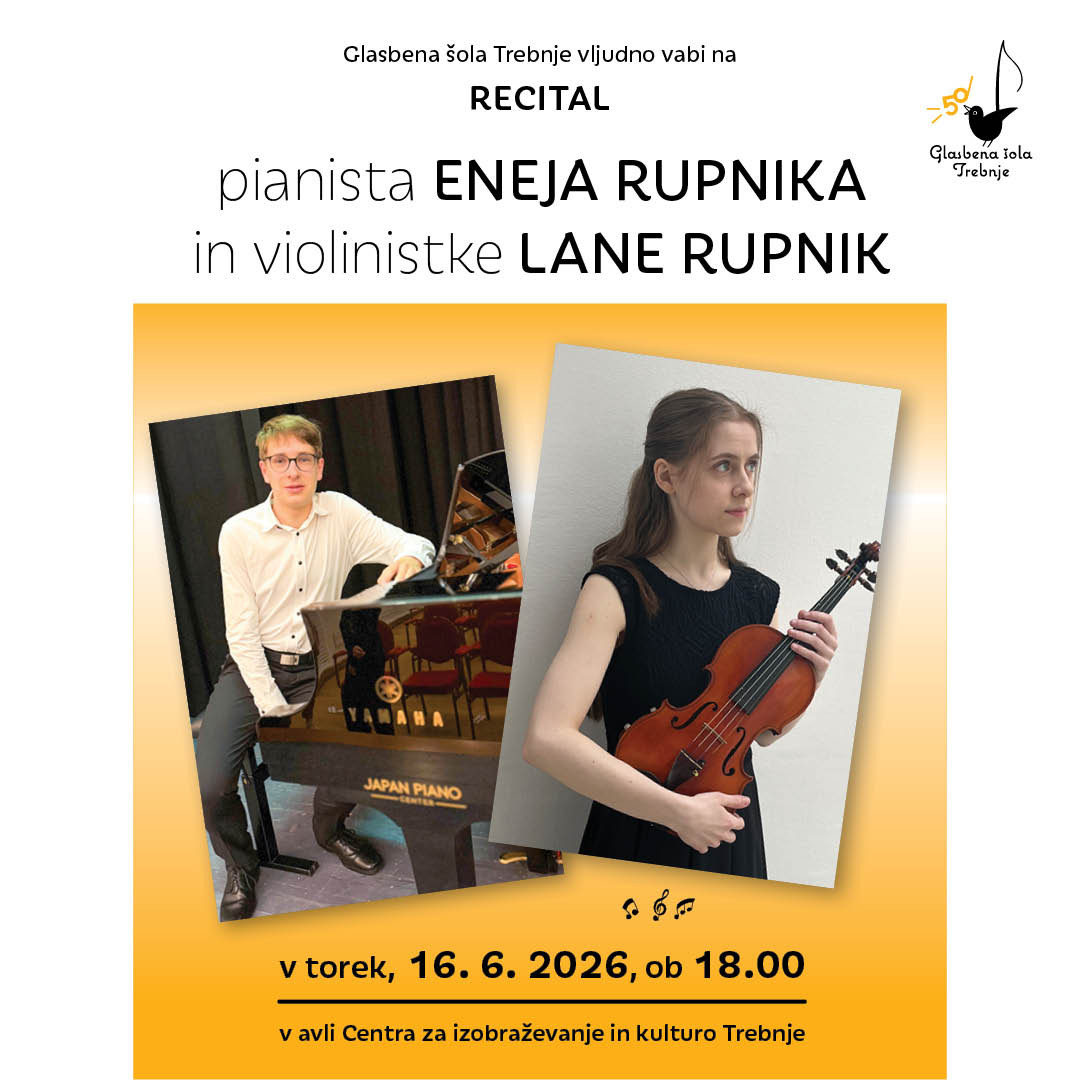 Recital pianista ENEJA RUPNIKA in violinistke LANE RUPNIK