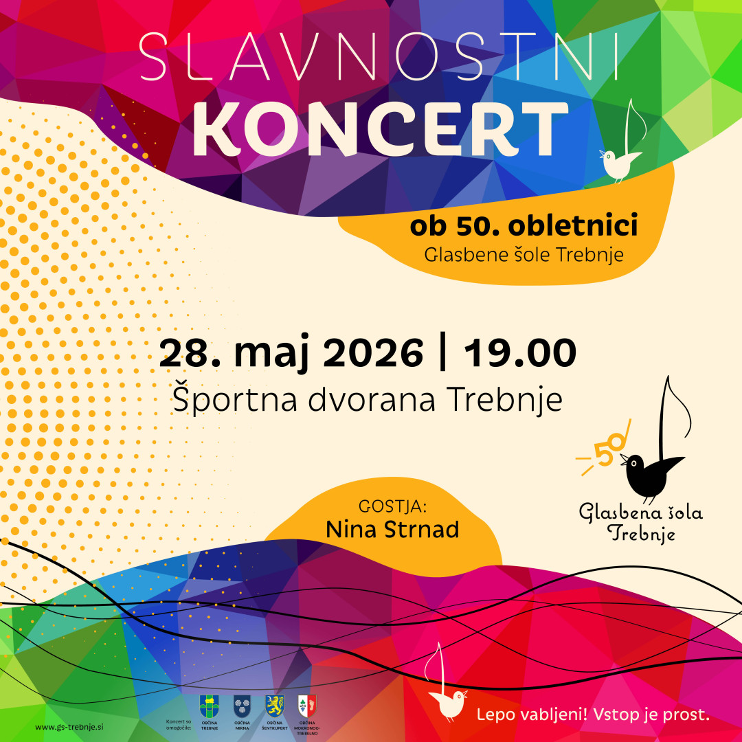 Slavnostni koncert ob 50-letnici Glasbene šole Trebnje