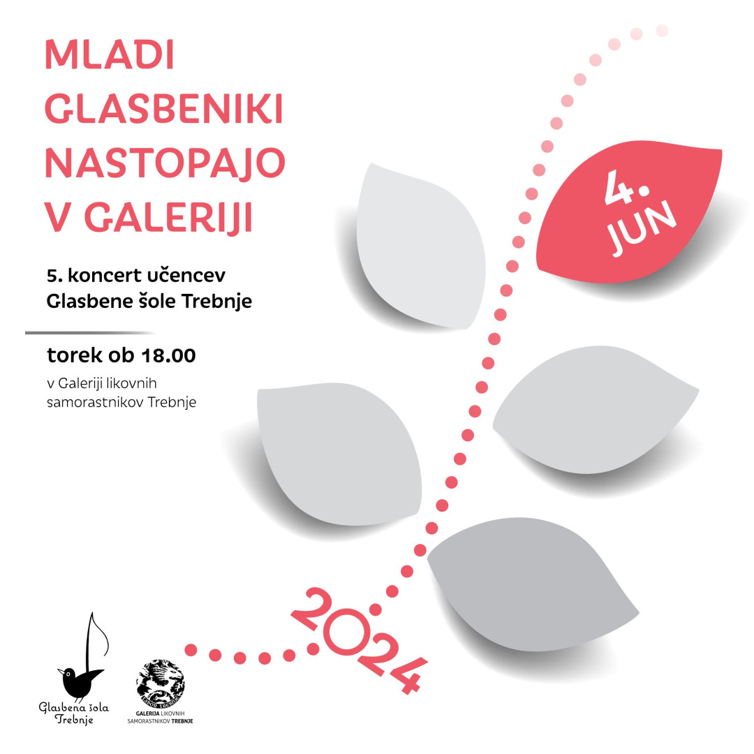Vabilo na 5. koncert iz cikla Mladi glasbeniki nastopajo v Galeriji