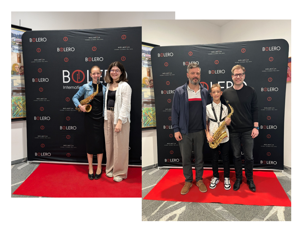 Zlati plaketi na mednarodnem tekmovanju BOLERO (pihala)