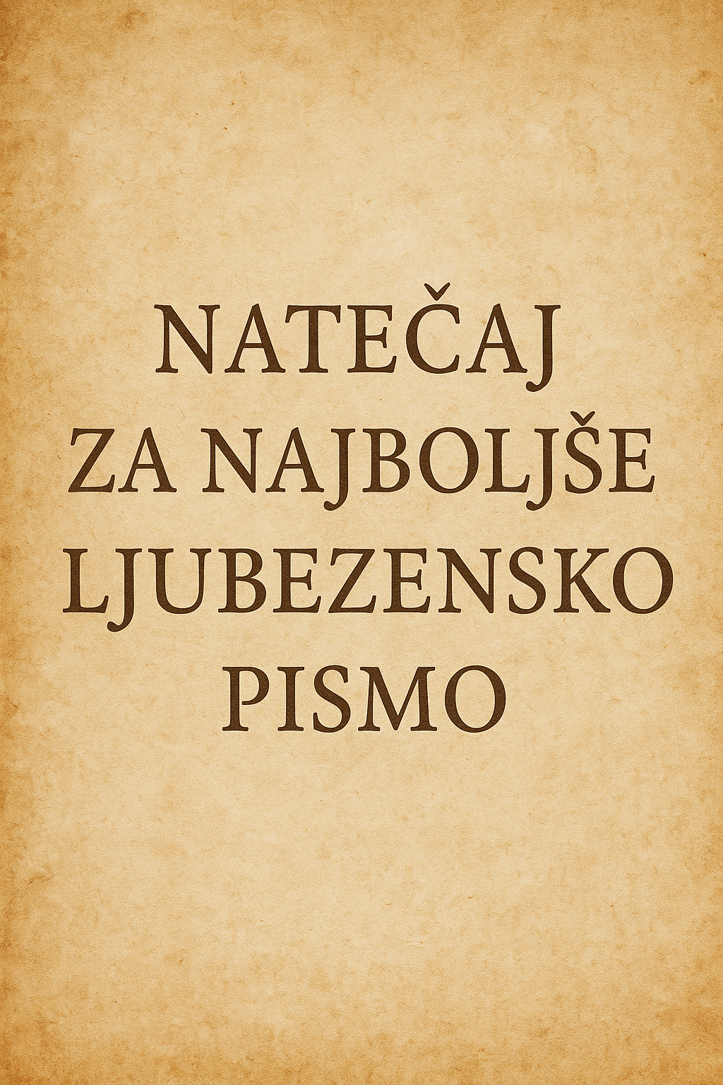 13. Natečaj za najboljše ljubezensko pismo med mladimi v Sloveniji za leto 2025