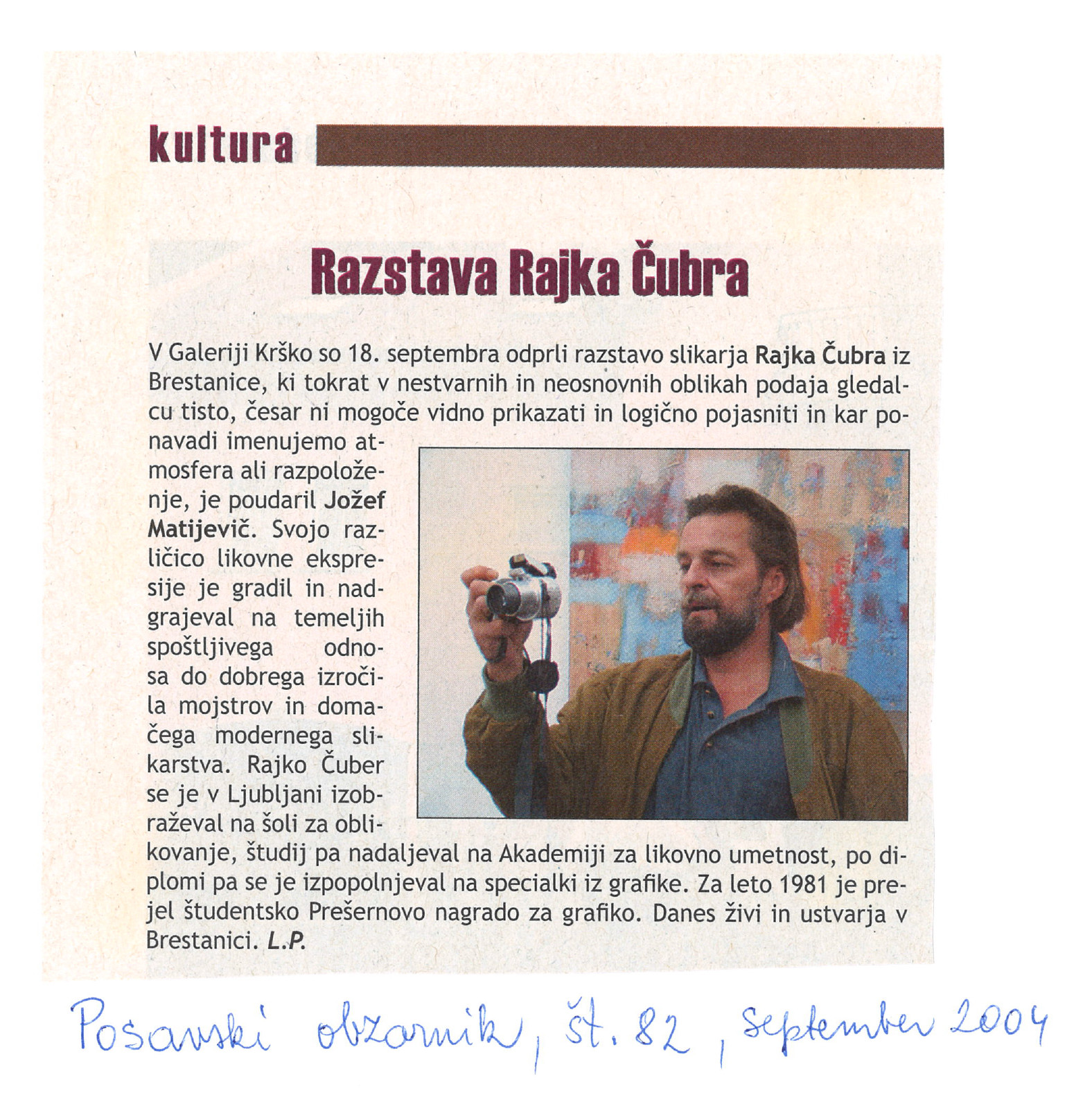 Rajko Čuber, razstava slik