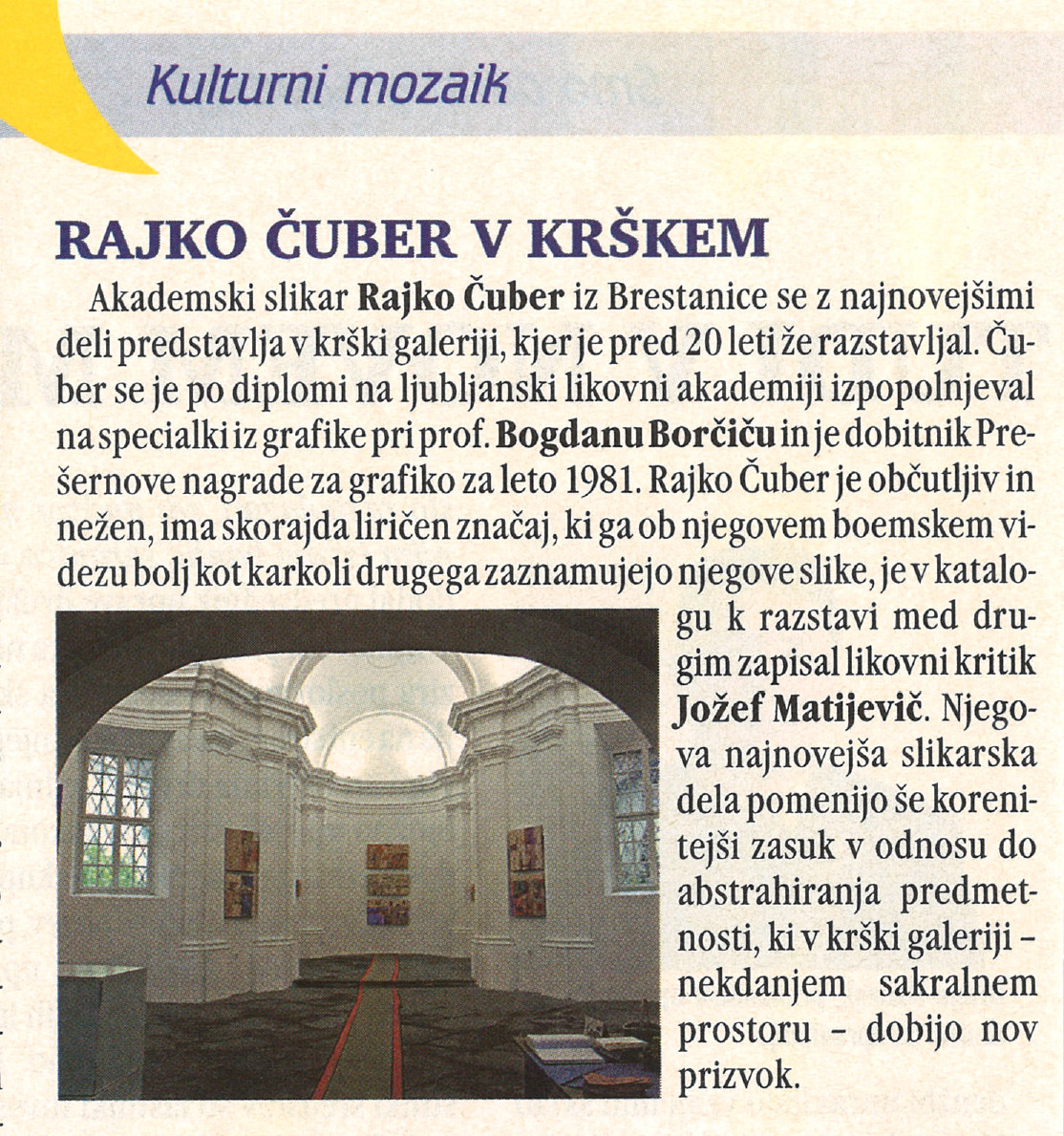 Rajko Čuber, razstava slik