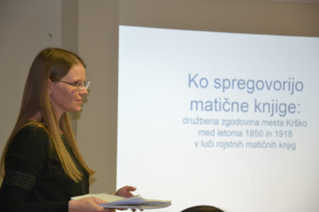 Ko spregovorijo matične knjige: družbena zgodovina mesta Krško med letoma 1850 in 1918 v luči rojstnih matičnih knjig, predstavitev znanstvene monografije