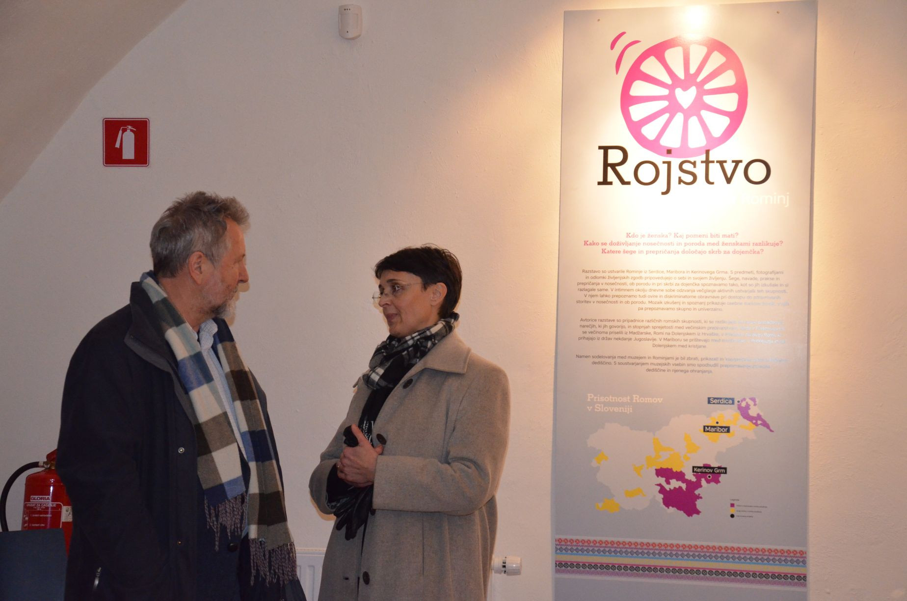 Rojstvo, izkušnje Rominj, odprtje razstave