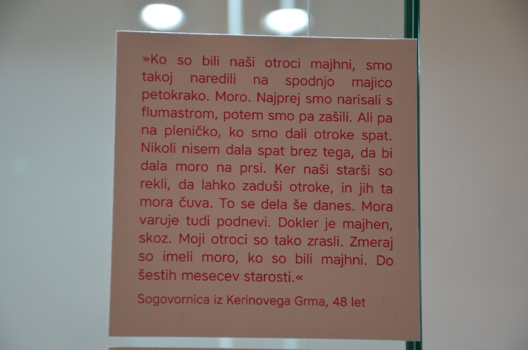 Rojstvo, izkušnje Rominj, odprtje razstave