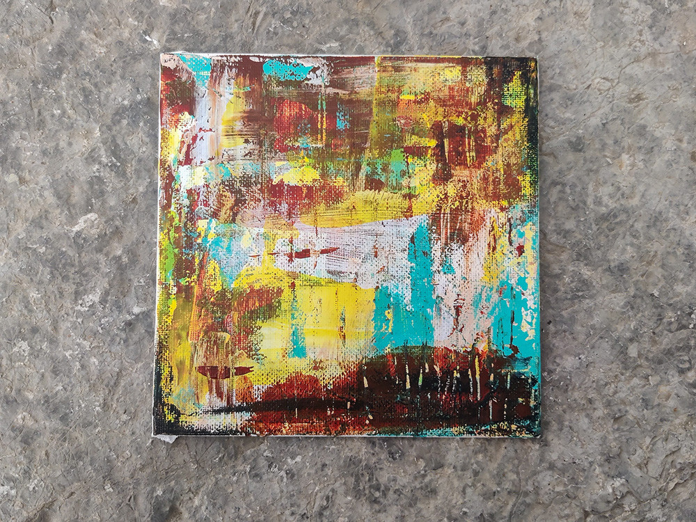 Scrape painting: slikanje s tehniko strganja barve