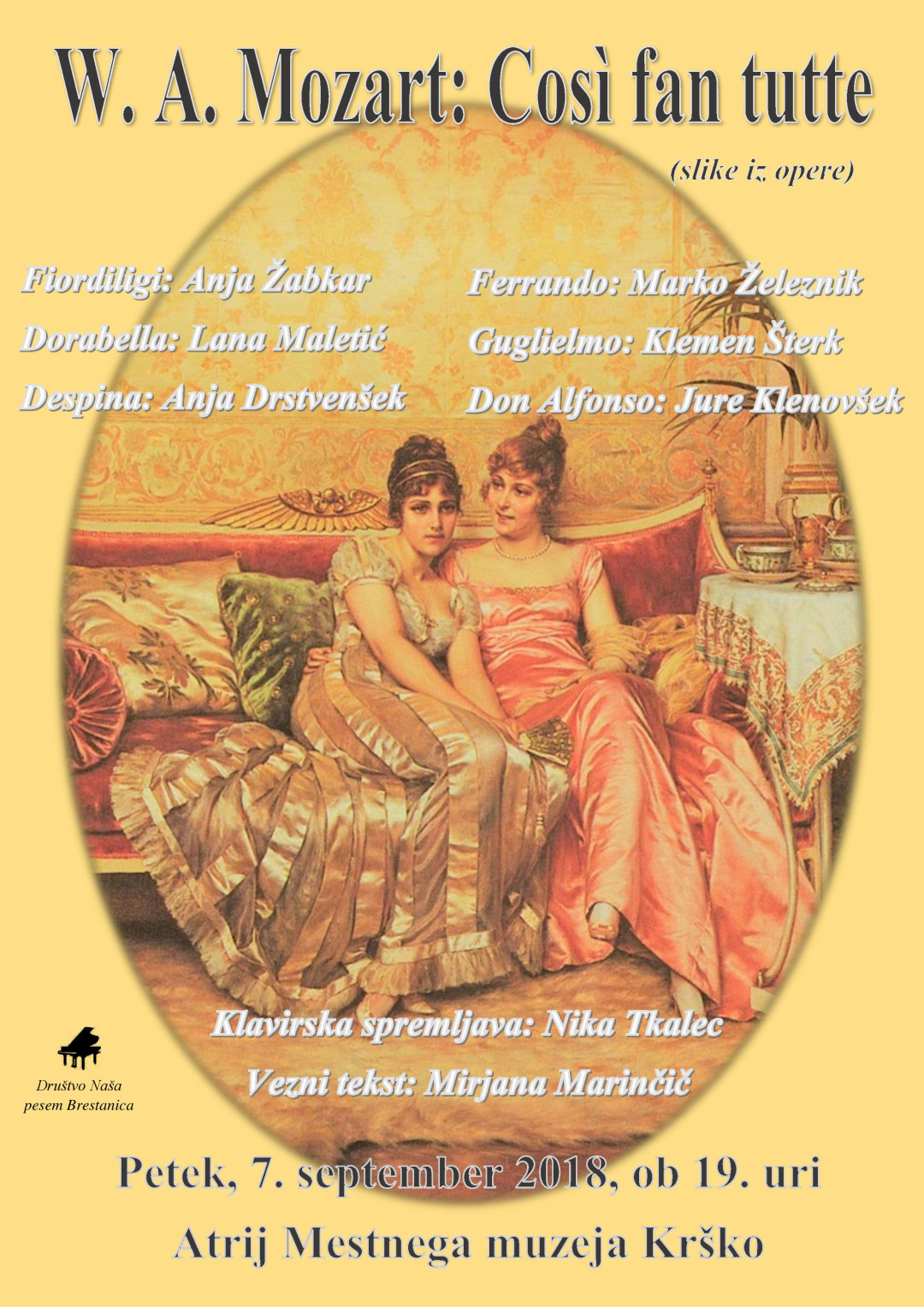 W. A. Mozart: Cosí fan tutte, slike iz opere