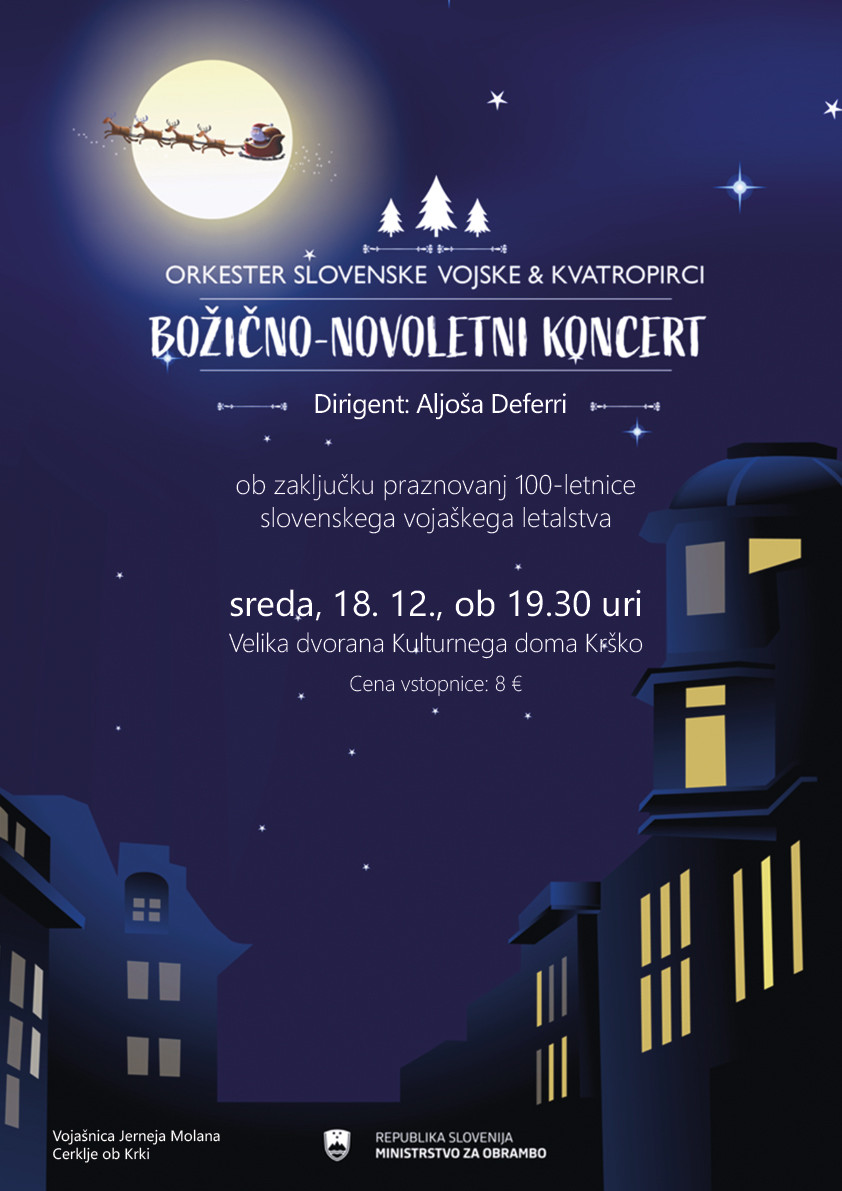 Božično-novoletni koncert Orkestra Slovenske vojske s Kvatropirci