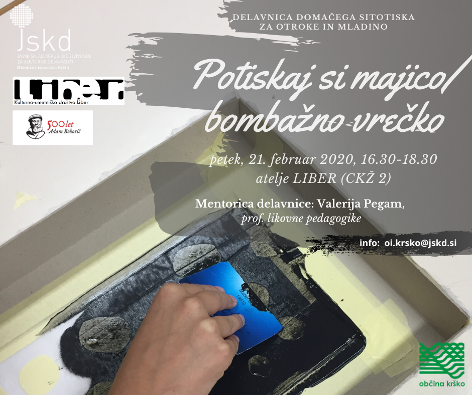 Delavnica domačega sitotiska za otroke in mladino