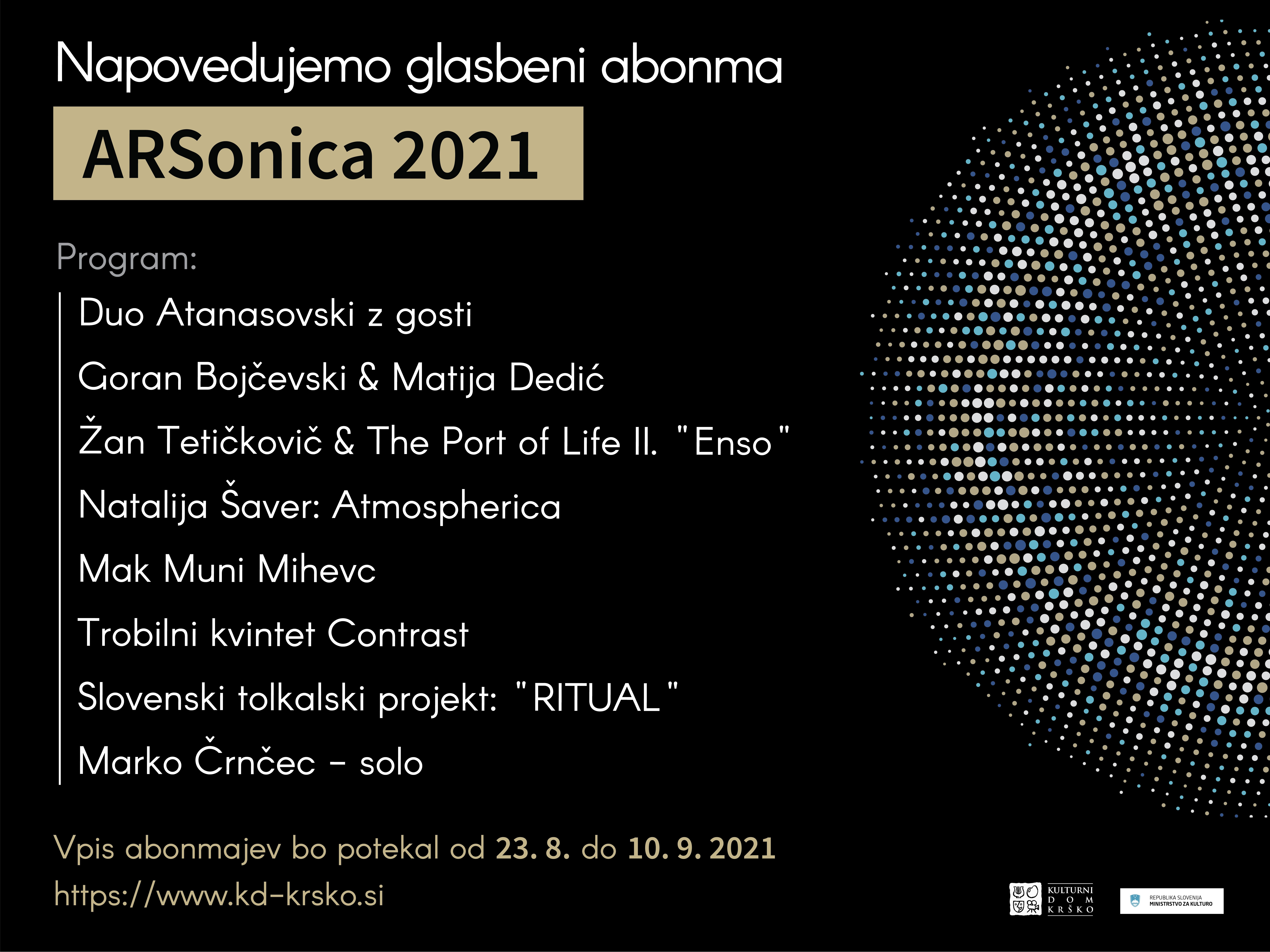 Glasbeni abonma ARSonica 2021