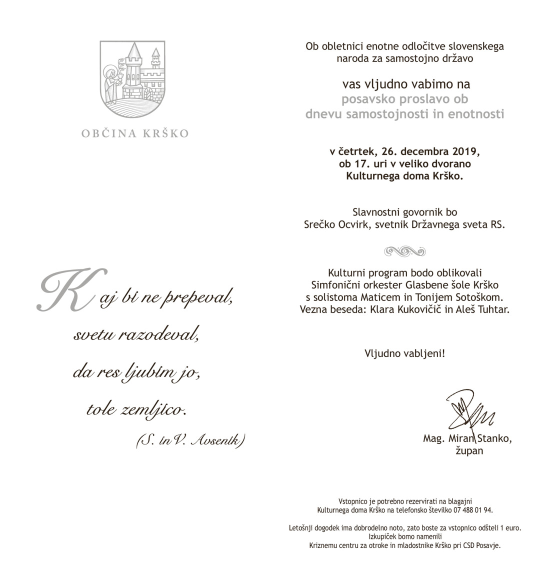 Osrednja posavska proslava ob dnevu samostojnosti in enotnosti