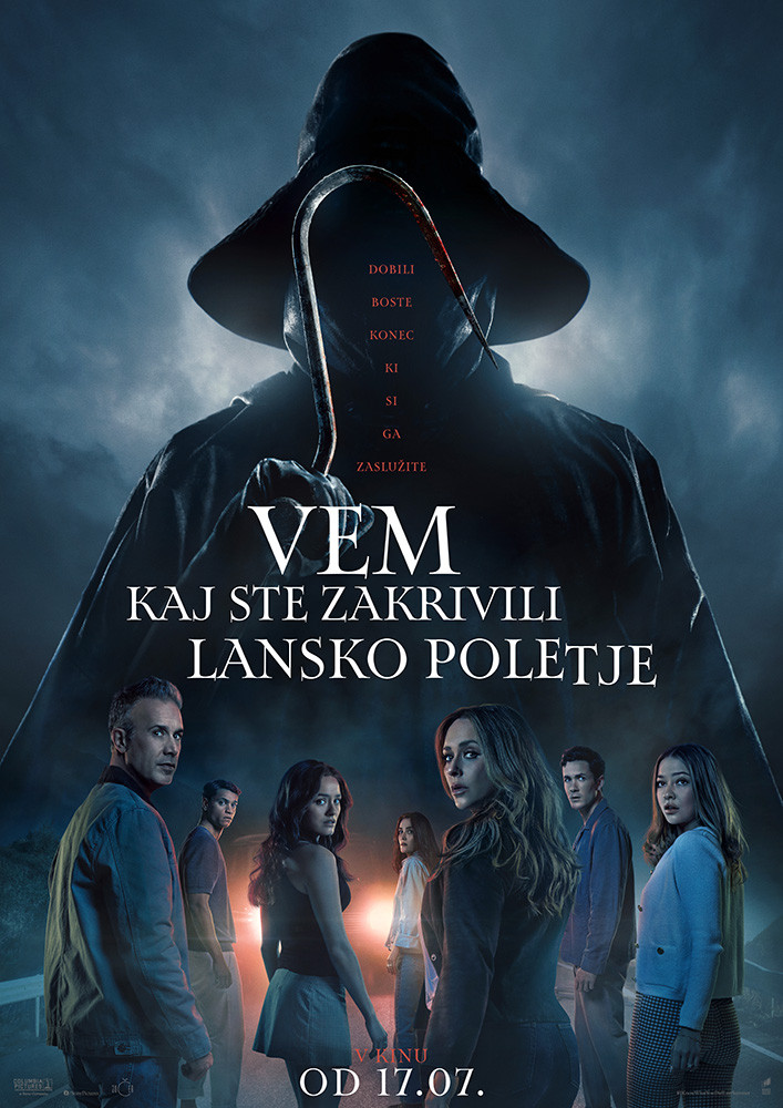 Plakat filma Vem, kaj ste zakrivili lansko poletje