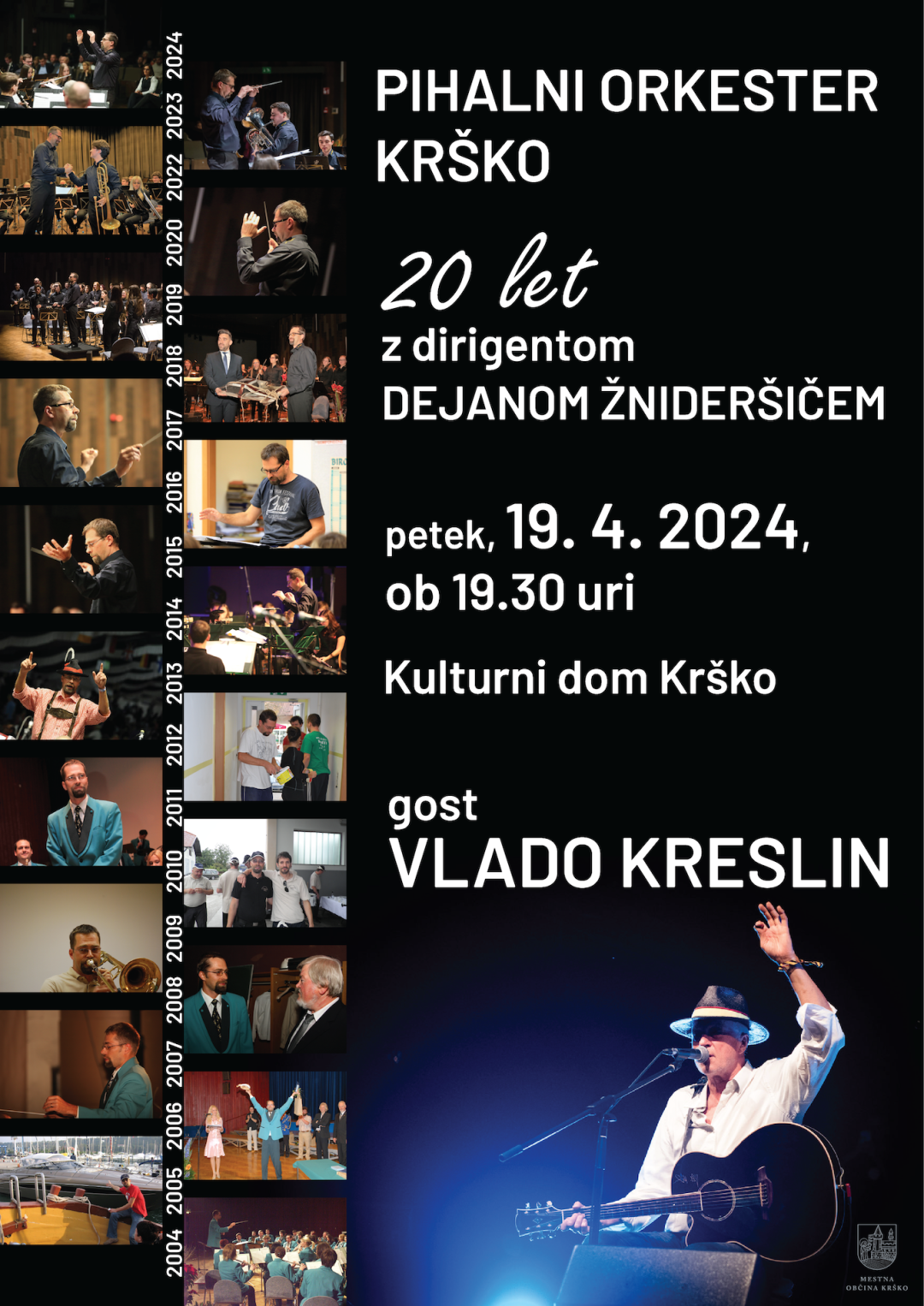 Pomladni koncert Pihalnega orkestra Krško z gostom Vladom Kreslinom