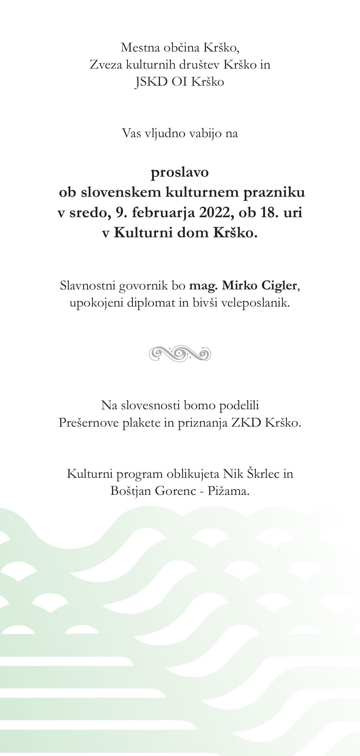 Proslava ob slovenskem kulturnem prazniku