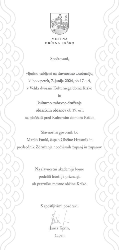 Slavnostna kademija ob prazniku Mestne občine Krško