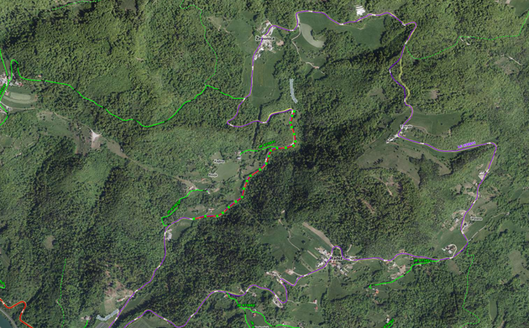 Zapora lokalne ceste LC 372011 Loka pri Zidanem Mostu – Žirovnica
