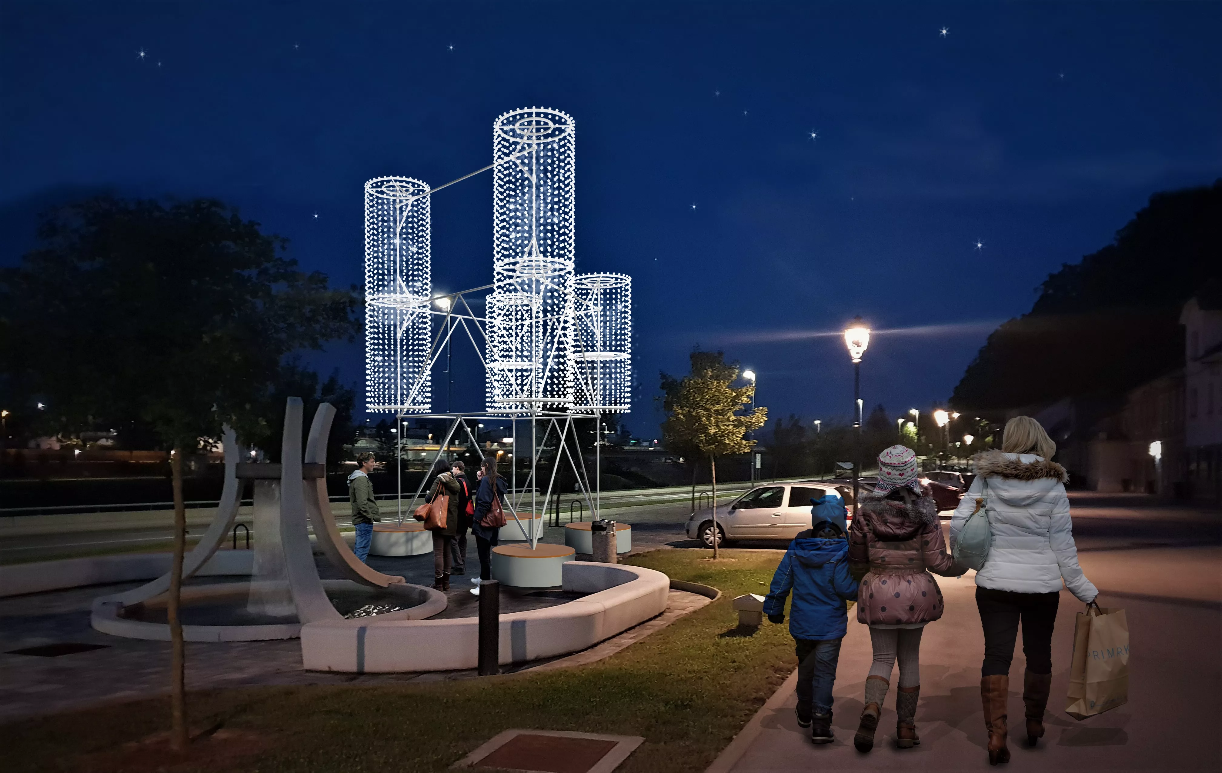 Novoletna okrasitev v Krškem 2018 /2019 - adventni venček