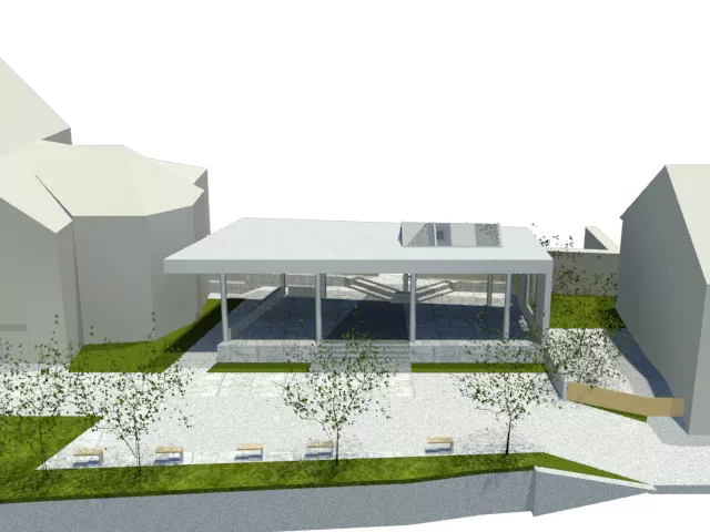 Poslovilni objekt na pokopališču Brestanica