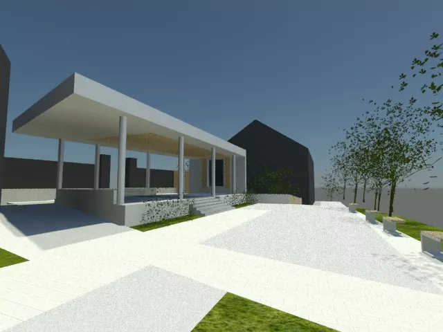 Poslovilni objekt na pokopališču Brestanica