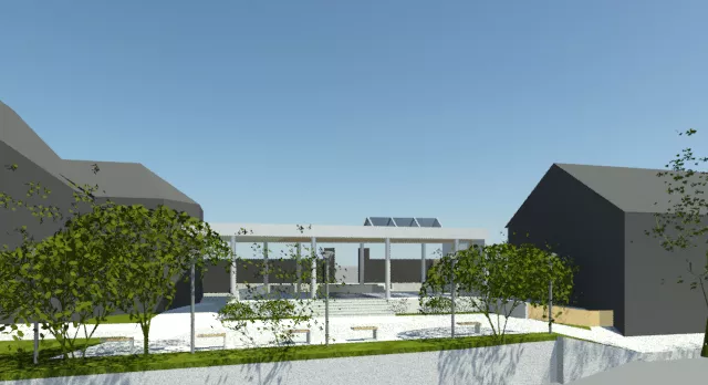 Poslovilni objekt na pokopališču Brestanica